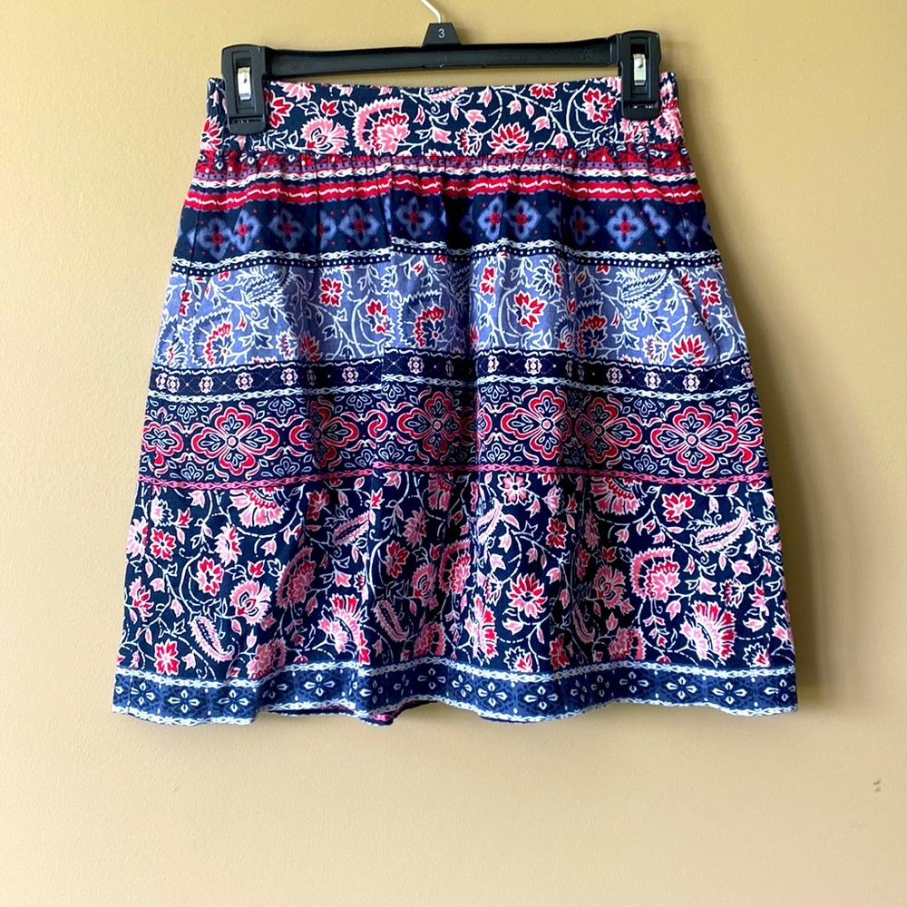 LOFT Floral A-line Skirt
